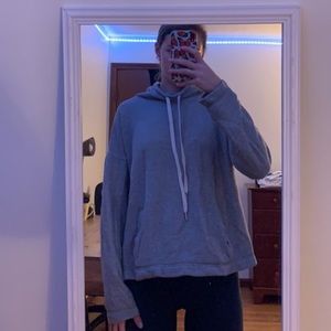 Gray Cowell Neck Hoodie